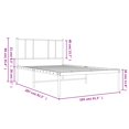 thumbnail image 4 of vidaXL Metal Bed Frame with Headboard Black 100x200 cm, 4 of 5