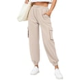 thumbnail image 2 of HAiming Womens Cargo Sweatpants Plus Size Wide Leg Drawstring Elastic Waisted Travel Casual Athletic Jogger Pants, 2 of 7
