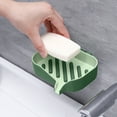 thumbnail image 2 of Qocolhg Deals of The Day! Double Layer Soap Box Non Perforated Wall Mounted Household Bathroom Drains Rack Bathroom Minimalistly Soap Box Free Installation Back Sticker, Christmas Birthday Gifts, 2 of 6