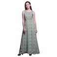 thumbnail image 1 of Bimba Robe Longue Débardeur Maxi à Fleurs pour Femme, Col Rond, Imprimée, Robe de Soirée - X-Grand, 1 of 6