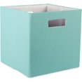 thumbnail image 1 of DII Hard Sided Collapsible Fabric Storage Container for Nursery, Offices, & Home Organization, (11x11x11)-Solid Aqua, 1 of 8