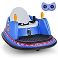 thumbnail image 1 of Costway 12V Vehicle 360° Spin Race Toy Kids Ride On Bumper Car with Remote Control Blue, 1 of 10
