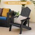 thumbnail image 4 of Costway Chaise Adirondack de Patio en HIPS avec Porte-Gobelet, Résistante aux Intempéries, Extérieure, 380 Lb, Noire, 4 of 10