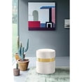 thumbnail image 2 of Meridian Furniture Hailey Contemporary Velvet Ottoman/Stool in Cream, 2 of 4