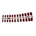 thumbnail image 1 of 24 Pieces False Nails Glitter Square Pattern Press on Artificial Nail Tips Elegant Full Wrapping Beauty Kit Manicure Decoration red, 1 of 7