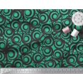 thumbnail image 3 of Soimoi Green Velvet Fabric Scroll Abstract Print Fabric by the Yard 58 Inch Wide, 3 of 3