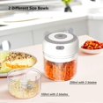 thumbnail image 2 of TORUBIA Mini Electric Garlic Chopper, Mini Food Chopper Electric with USB Charging Powerful Garlic Press Chopper, Portable Small Food Processor for Pepper Garlic Chili Vegetable Nuts Grinder(White), 2 of 7