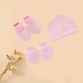 thumbnail image 4 of YAOBAMM Soft Newborn Hat Newborn Hat Set Knit Elastic Soft Warm Photography Props Infant Accessory Baby Bonnet Beanie, 4 of 5