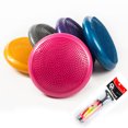 thumbnail image 4 of Miangastore Inflated Stability Wobble Cushion Extra Thick Core Balance-Disc Wiggle Seat for Improving Core Strength Relieving Back Pain (Pink), 4 of 6
