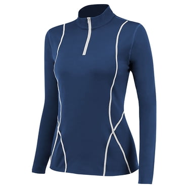 IROINID Aubaines Chandail Dry Fit Femme Manches Longues Vêtements de Gym pour Femmes Vêtements de Sport de Yoga Course Haut Ajusté Blouse, Bleu