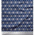 thumbnail image 1 of Soimoi Poly Georgette Fabric Dot & Ogee Damask Printed Fabric 1 Yard 42 Inch Wide, 1 of 3