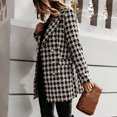 thumbnail image 4 of XZNGL Ladies Long Sleeve Suit Collar Double Breasted Woolen Jacket, 4 of 9