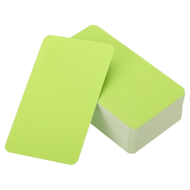 Unique Bargains 3.5' x 2' Blank Paper Business Cards, 90 Pack Small Index Flash Cards Words Message Note Card, Green