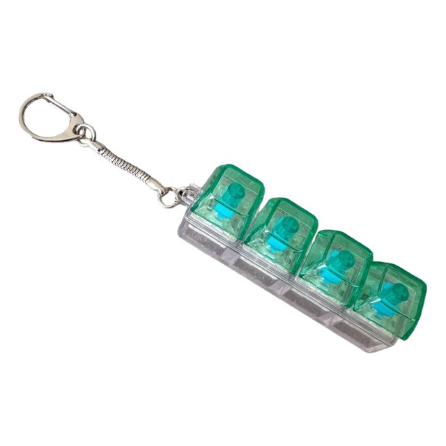 Keyboard Fidget Toy for Adults, Fidget Clicker Decompression Fidget Keychain Stress Relief Presents for Adult to Relief Stress Pass The Time, 1 Pcs, 3.0x0.78x1.0"(A)
