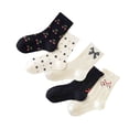 thumbnail image 1 of FAIWAD Girls 5 Pairs Cotton Socks Cute Pattern Embroidered Stretchy Socks Toddler Birthday Wedding Princess Socks, 1 of 3