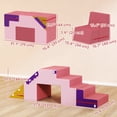 thumbnail image 3 of Qaba Climbing Foam Blocks for Toddlers, 2-Piece Soft Play Foam, Pink, 3 of 10