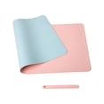 thumbnail image 2 of Daisyyozoid Pure Color Leather Mouse Pad Large Waterproof Desk Pad Home Office Laptop Leather Mouse Pad Writing Pad Double-sided, 2 of 2