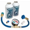 thumbnail image 2 of Duracool® 12a Super Refrigerant Recharge Kit, for R-134a mobile air-conditioning (A/C) Systems. Contains 2 Cans Refrigerant, Charging Hose with Pressure Gauge & Quick Connect, Vent Thermometer., 2 of 4