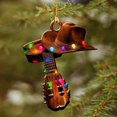 thumbnail image 3 of YAOMOBB Christmas Tree Decoration Creative Cowboy Themed Hat Xmas Tree Pendant Wild West Car Rear View Mirror Hanging, 3 of 7