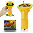 thumbnail image 1 of Buggy Lens Microscope Toy, Buggylens Magnifier, Digital Microscope, 2" IPS Screen 100x Handheld Digital Microscopes HD Pocket Portable Microscopes (Yellow), 1 of 7