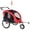 Red, variant on Aosom Dog Bike TAosom Dog Bike Trailer & Pet Stroller 2-in-1 with Suspension, White