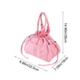 thumbnail image 3 of Lunch Bag For Women Cute Lunch Box Drawstring Handbag Cooler With Multiple Pockets Zip Ties Insulated Handle, 3 of 6