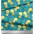 thumbnail image 2 of Soimoi Blue Cotton Poplin Fabric Lemon Slice Vegetable Fabric Prints By Yard 56 Inch Wide, 2 of 3