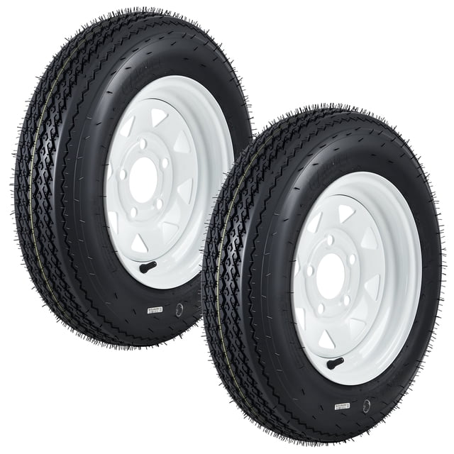 BeesClover Trailer Tire & Wheel Assembly Set of 2, 760LB Capacity for Utility & Boat Trailers