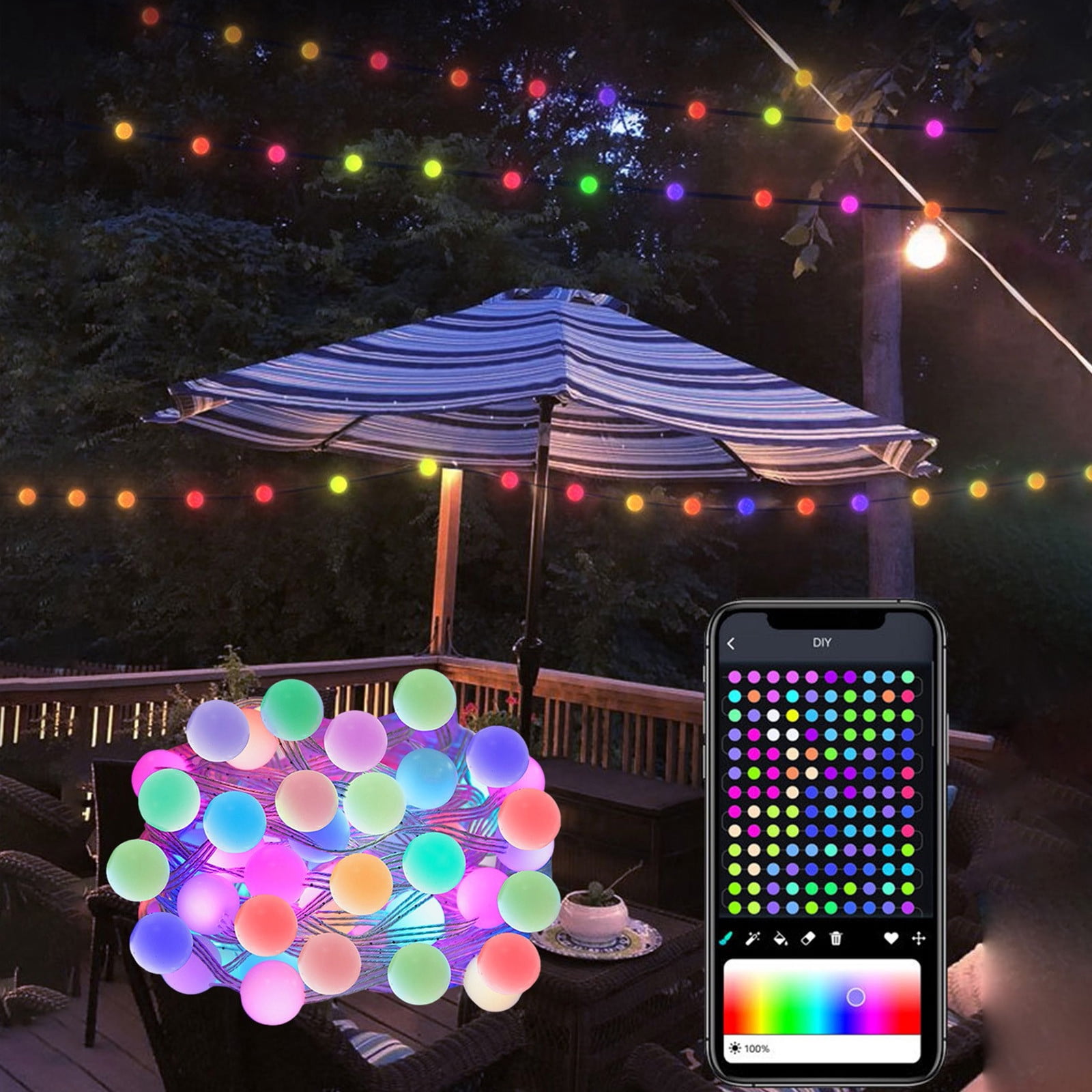 Sale Today Clearance! Smart LED Strip Lights, App-Controlled Color Changing Lights, Music Sync LED Bar Lights for Bedroom, Kitchen, TV, and Party Decor