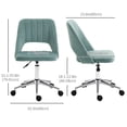 thumbnail image 3 of Vinsetto Armless Office Chair Swivel Computer Desk Chair, Green, 3 of 10