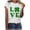 White, variant on TopLLC St. Patricks Day Shirts for Women Scrub Tops St Patricks Day Ladies Fashion St. Patrick's Day Print Short Sleeve Round Neck Shirt Woman Casual Loose