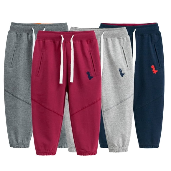 CNKOO Kids Toddler Boys Spring Autumn Sweatpants Baby Cotton Casual Active Sweats Pants Dinosaur Soft Trousers Elastic Waist Sport Jogger Pants for 1-9Y