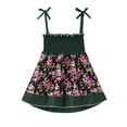 thumbnail image 4 of Robes pour Filles Robe à Bretelles à Imprimé Floral pour Bébés Filles Design Estival Léger avec Liens Ajustables pour Tenue Décontractée et Plage, 4 of 4