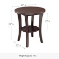 thumbnail image 3 of Leick Furniture Boa Round Wood End Table in Chocolate Cherry, 3 of 5