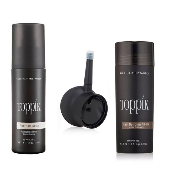 Toppik Ensemble Fibres de Construction, Fibres + Vaporisateur de Maintien + Applicateur de Vaporisateur