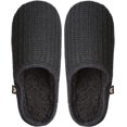 thumbnail image 4 of Pupeez Roxoni Boys Slippers, Slipper with Memory Foam Suede Moccasin Black, 4 of 6