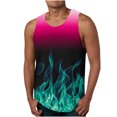 thumbnail image 1 of EGNMCR Tank Tops Men Men Casual Fashion Gradation Printing Pullover Round Neck Sports Tank Tops, 1 of 4