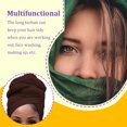 thumbnail image 4 of tredstone Turban Nœud Style Simple Hijab Tuque Polyvalente Foulard Extensible Respirant Bonnet Anti-Perte Couvre-Chef pour Femmes Accessoires Café, 4 of 8