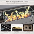 thumbnail image 4 of Outsunny Table de Foyer au Propane 43 Pouces Table de Feu Extérieure, Brun, 4 of 10
