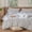 Striped Blue & White, variant on JOLUSERE 100% Organic Cotton Striped Duvet Cover King Set, 3-Piece Linen Like Textured Breathable Comforter Cover (Beige& White Classic Stripes)