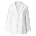 thumbnail image 4 of QIPOPIQ Femmes 2025 Mode Printemps Col à Revers Boutons Vestes Blazer pour Femmes Tenue de Bureau Décontractée Liquidation, 4 of 7