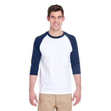 Gildan T-Shirt Raglan 3/4 pour Adulte en Coton Épais