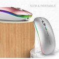 thumbnail image 3 of Wireless Bluetooth Mouse Rechargeable Silent Mouse Dual Mode (Bluetooth 5.1 + 2.4G) with Nano Receiver, 3 of 6