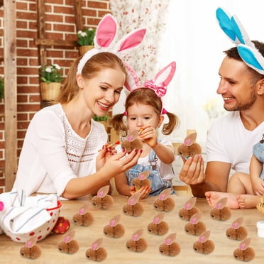 EGNMCR Easter Decorations, Easter Ornaments, Easter Gifts 20pcs Easter Decoration Mini Bunny Easter Bunny Doll Toy Gift Plush bunny