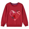 thumbnail image 1 of Penkiiy Haut à Manches Longues Imprimé Cœur pour Enfants Garçons Filles 3-4 Ans Rouge, 1 of 8