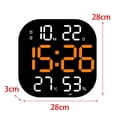 thumbnail image 4 of Horloge Murale Numérique Température Date Semaine Affichage Grand Écran d'Horloge Numérique Luminosité Réglable Orange, 4 of 8