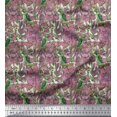 thumbnail image 1 of Soimoi Rayon Fabric Leaves, & Parrot Bird Fabric Prints By Yard 56 Inch Wide, 1 of 3