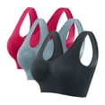 thumbnail image 1 of Cameland 3 Pack of Wireless Sports Bras for Women High Impact Support Plus Size Push Up Sports Bra with Removable Pads Bounce Control Sports Bras, 1 of 5