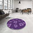 thumbnail image 4 of Ahgly Company Machine Washable Indoor Rectangle Transitional Purple Iris Purple Area Rugs, 8' x 10', 4 of 7