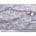 thumbnail image 3 of Soimoi Toile de Canard de Coton Feuilles & Fleurs Roses Imprimés par Yard 56 Pouces de Large, 3 of 3